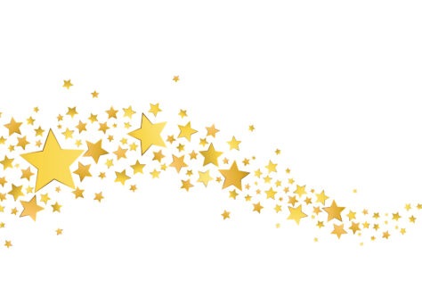 Sternenregen, gold, kleine und große Sterne